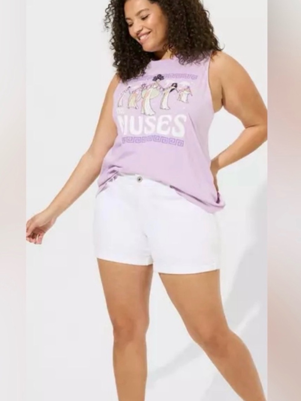 Disney ‘The Muses’ Tank, Torrid, Lavender Graphic Muscle Tank, NWT(small flaw) - Picture 2 of 16